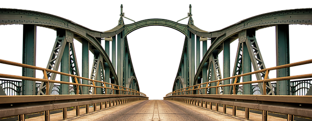 most s nerezovým zábradlím